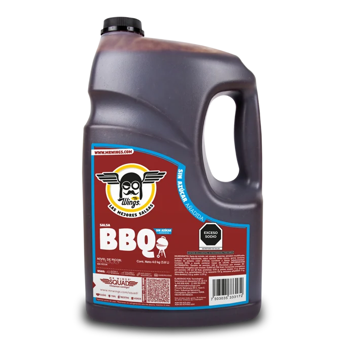 Salsa BBQ SIN AZUCAR 3.8 L — código P-0204, 3.8 L