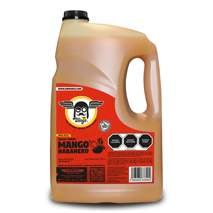 Salsa Mango Habanero 3.8 L (4.2 kg) — código P-0198, 3.8 L