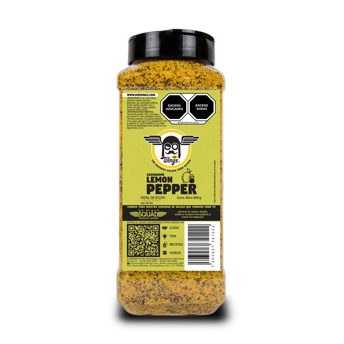 Sazonador Lemon Pepper Bote 800 Gr — código LP