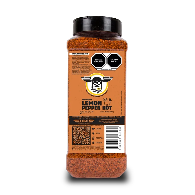 Sazonador Lemon Pepper Hot Bote 800 Gr — código LPH