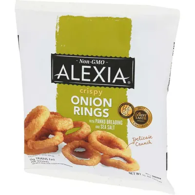 Alexia Onion rings — código AX046, Caja 3.7 kg (8.25 lb)