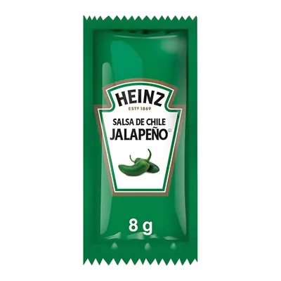 Salsa Jalapeno Heinz 500/8g — código JP500, Caja 500 sobres de 8 g