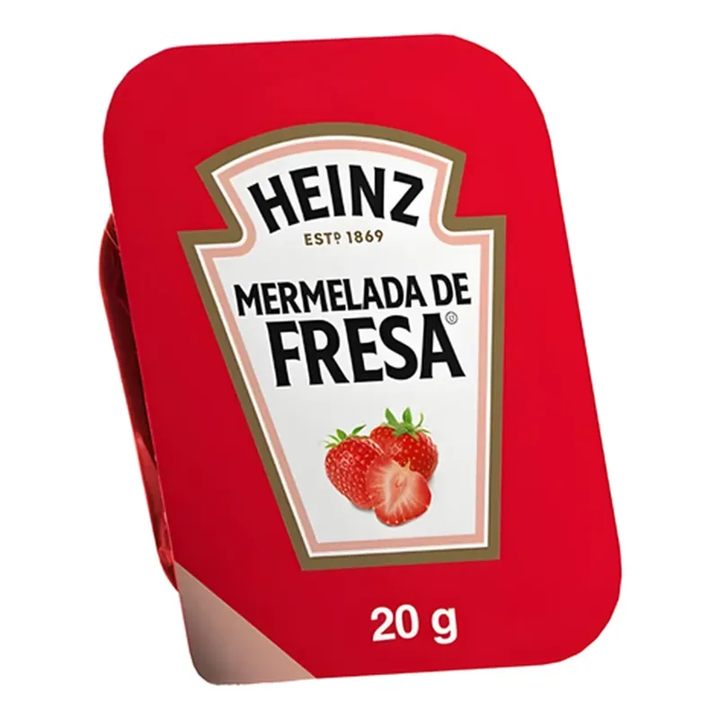 Mermelada de Fresa Heinz 120/20g — código M120, 120 pz de 20 g