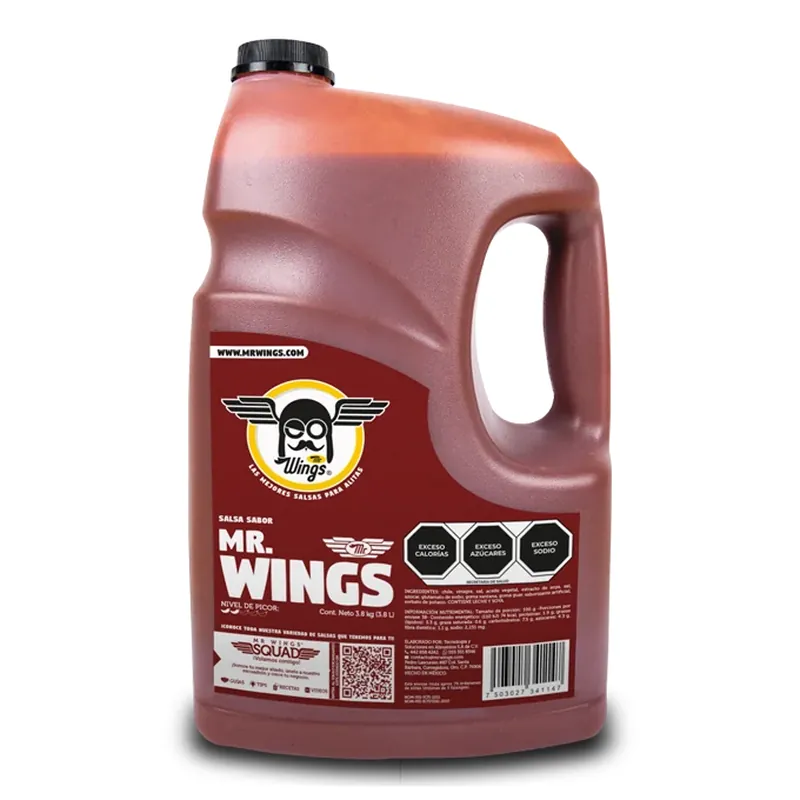 Salsa Alitas Mr Wings Galon — código ALITAS, Galón 3.78 L