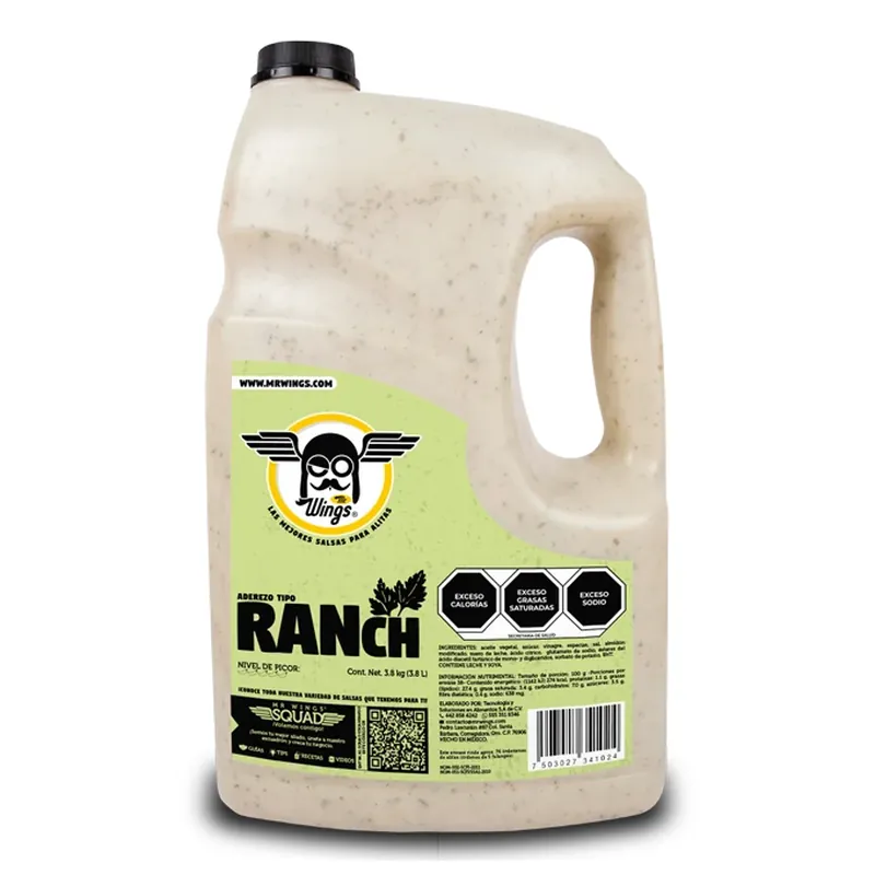 Aderezo Ranch Galon — código RANCH, Galón 3.78 L