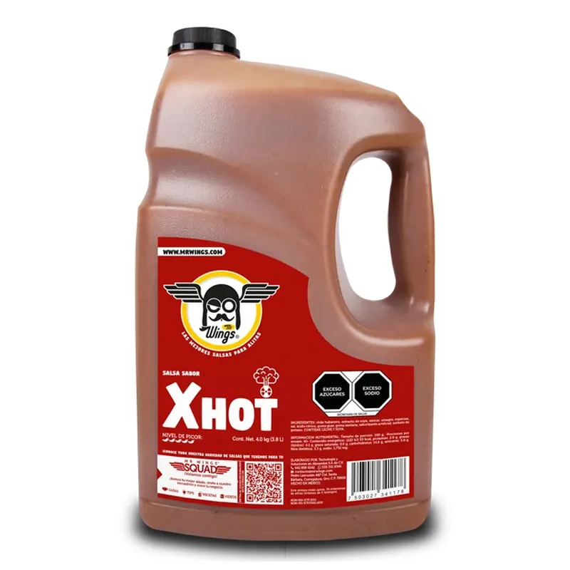 Salsa X-hot Galon — código XHOT, Galón 3.78 L