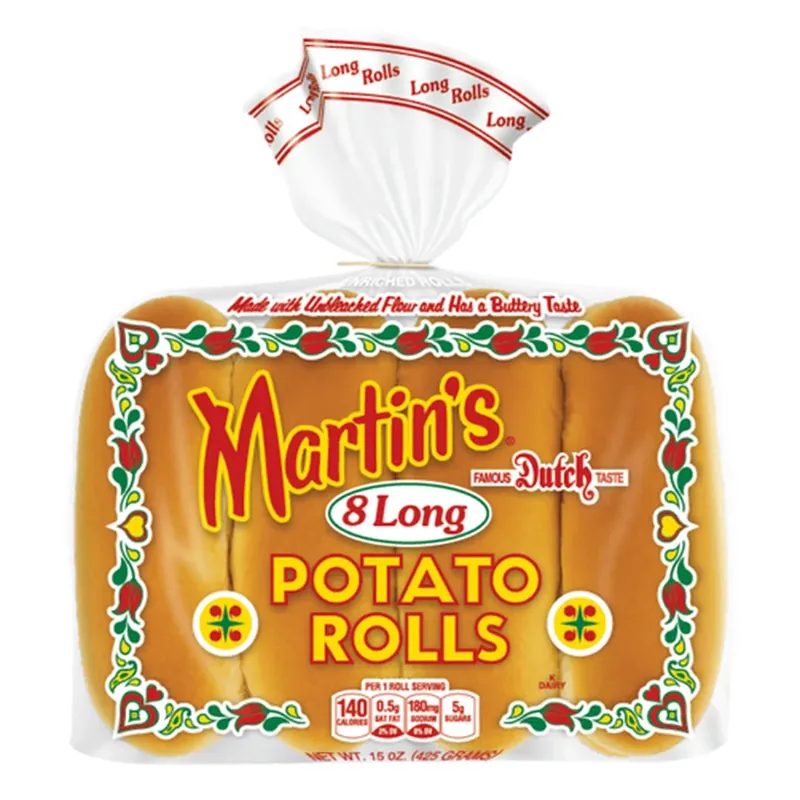 Martins Long Potato Hot Dog Bun Rollsb 8 Each 64 Per Box — código PGD, 8 pz/8 pz