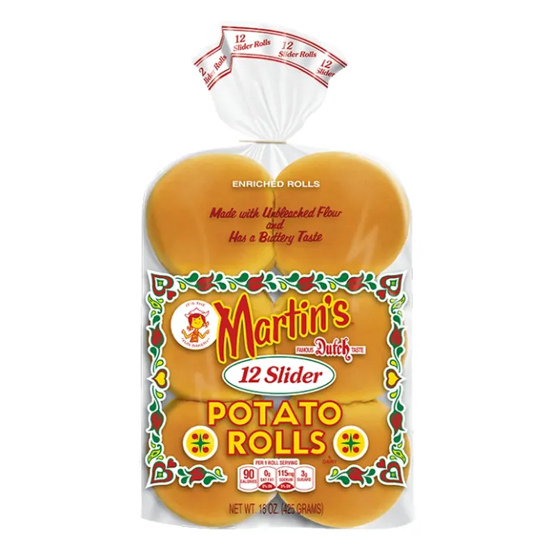 Martins 12 Sliced Slider Potato Rolls 12 — código PM12, 7pq/12pz